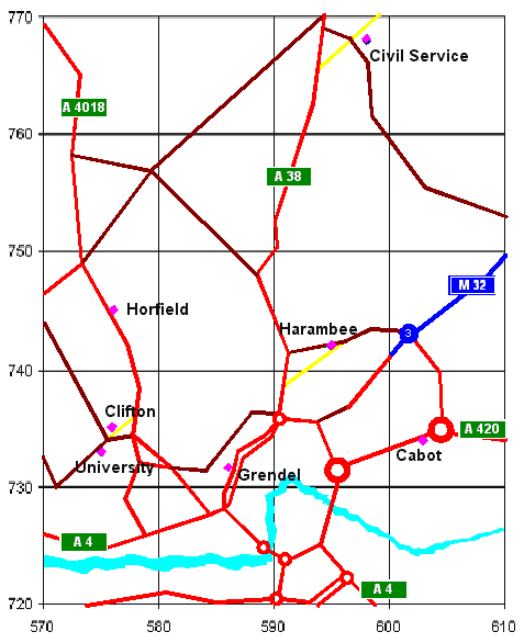 Club Map: Central Bristol